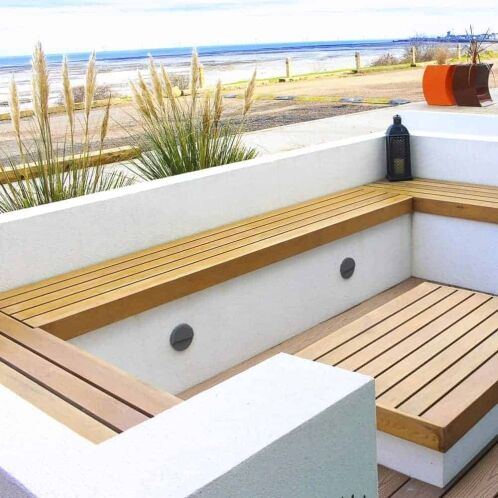 Seaside benches